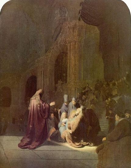 Rembrandt Peale Simeon in the temple